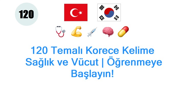 120 Temalı Korece Kelime: Sağlık ve Vücut | Öğrenmeye Başlayın!